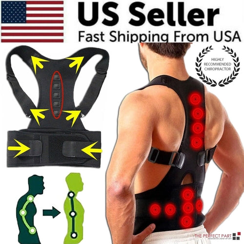 “PosturePro™ Adjustable Back Support Brace”