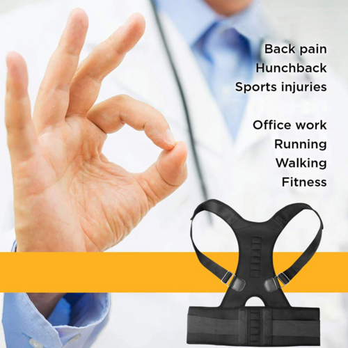 “PosturePro™ Adjustable Back Support Brace”