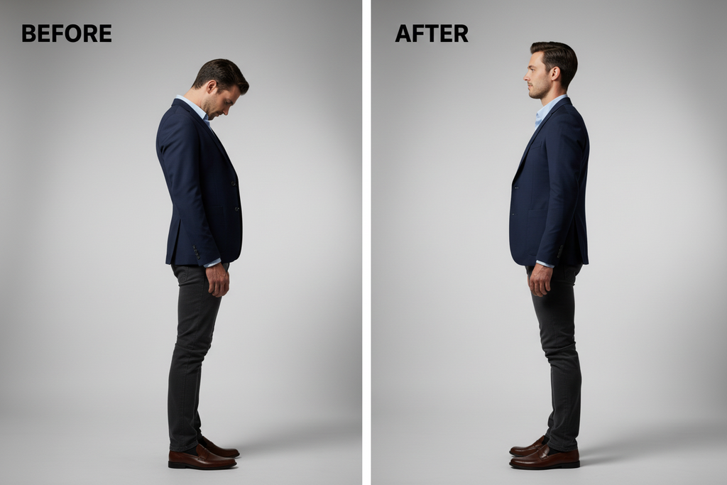 “PosturePro™ Adjustable Back Support Brace”