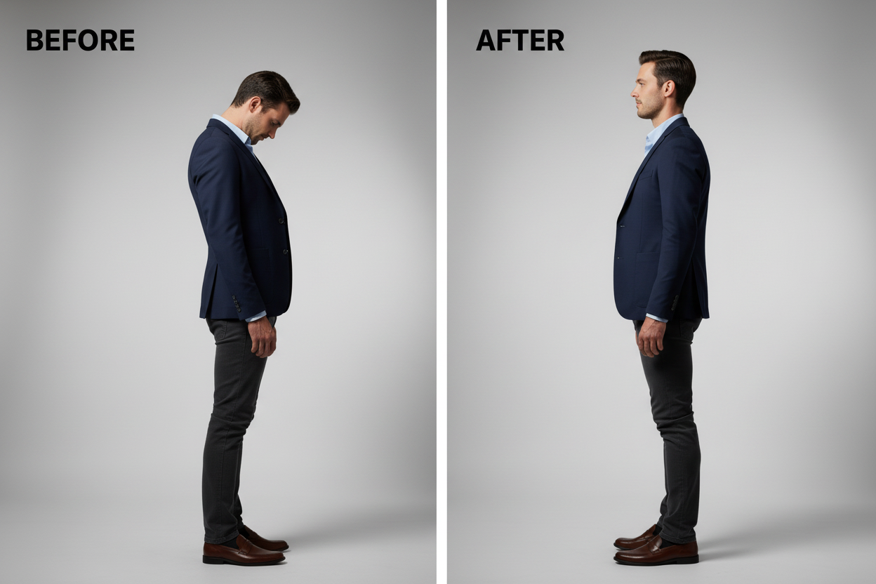 “PosturePro™ Adjustable Back Support Brace”