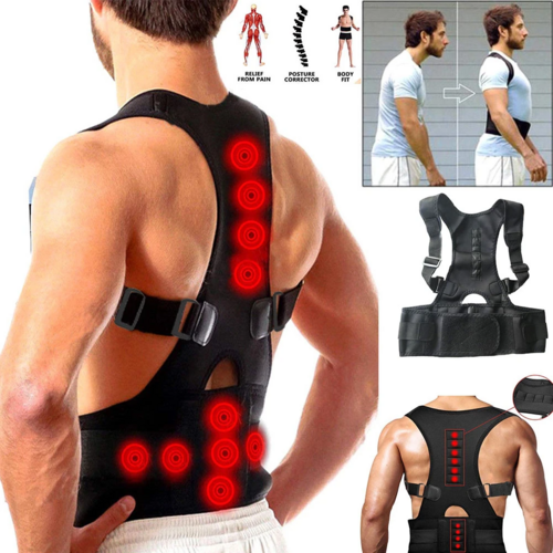 “PosturePro™ Adjustable Back Support Brace”
