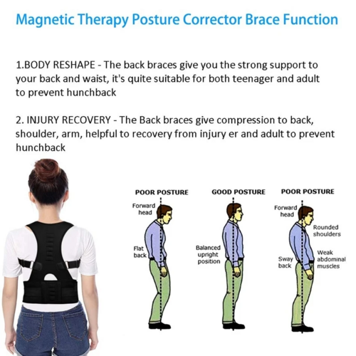 “PosturePro™ Adjustable Back Support Brace”